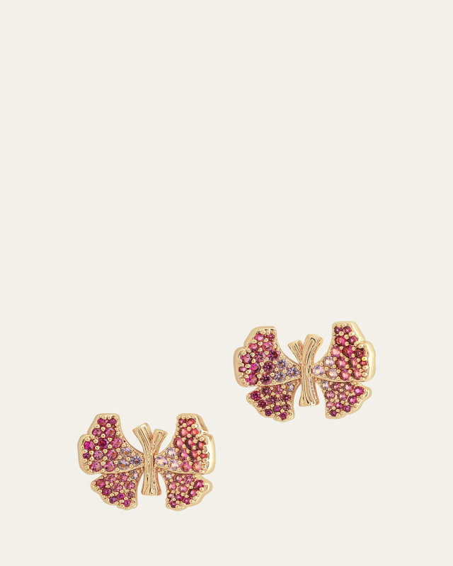 Butterfly Pave Stud Earrings